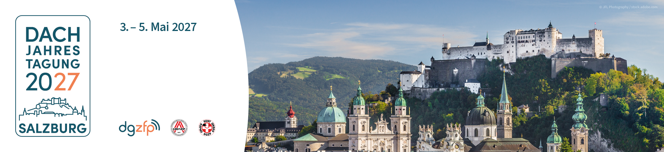 Header Banner für die Konferenz: DACH-Jahrestagung 2027. Diese geht vom 3. Mai 2027 bis 5. Mai 2027 in Salzburg.